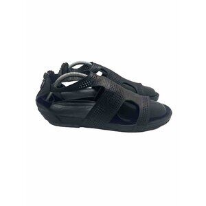 Kudeta Women's Lazer Cut Leather Sandals Sz 41 EU 10 US Gladiator Style Zip Up